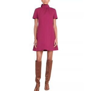 NWT STAUD ILANA MOCK DRESS - SYRAH SIZE M